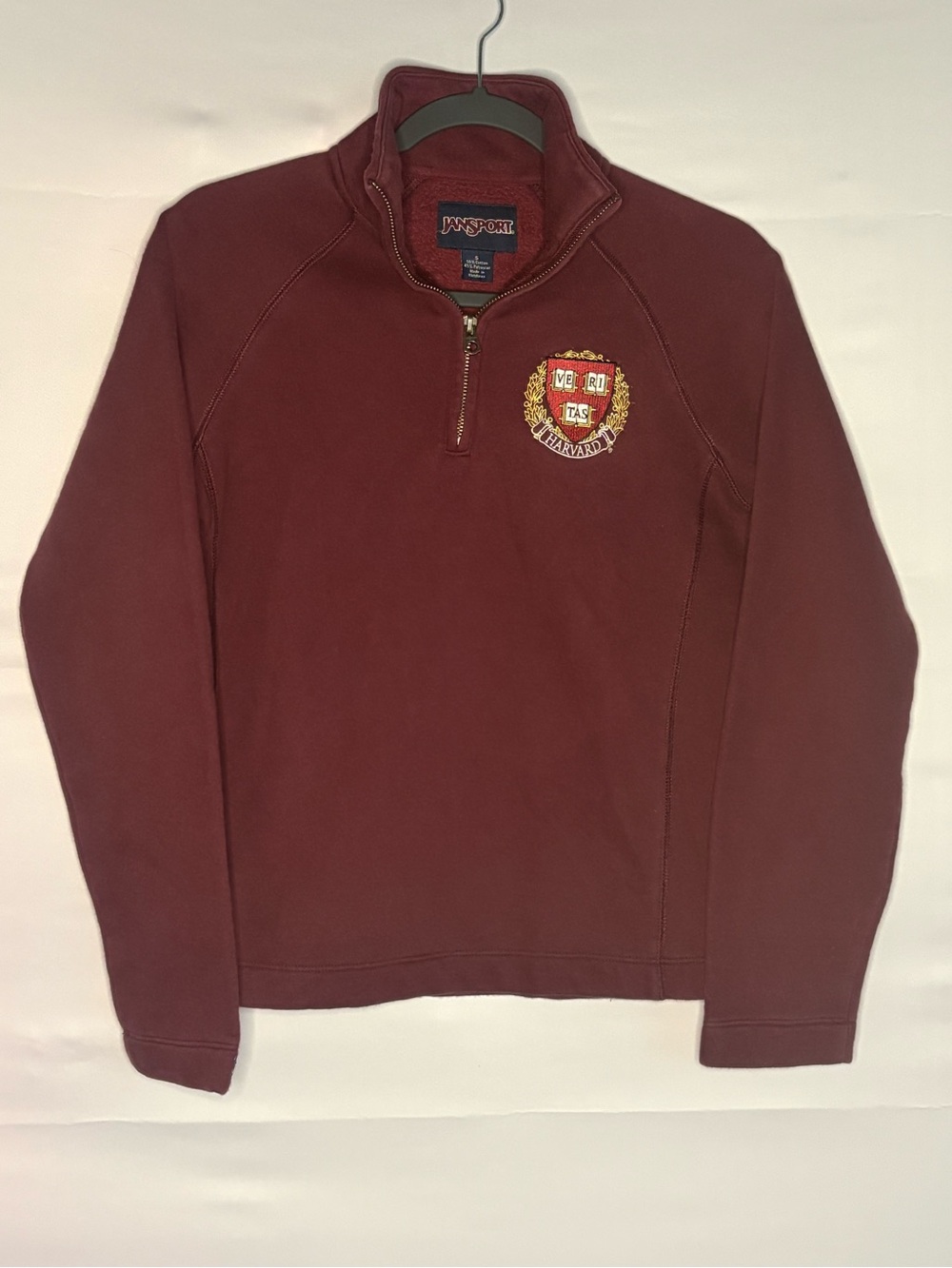 Unisex Harvard Crimson Quarter Zip Pullover Sweater